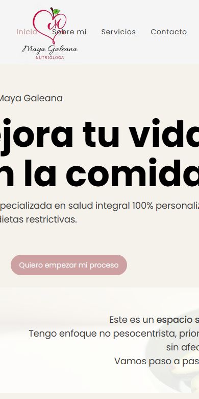 Maya Galeana site on a phone